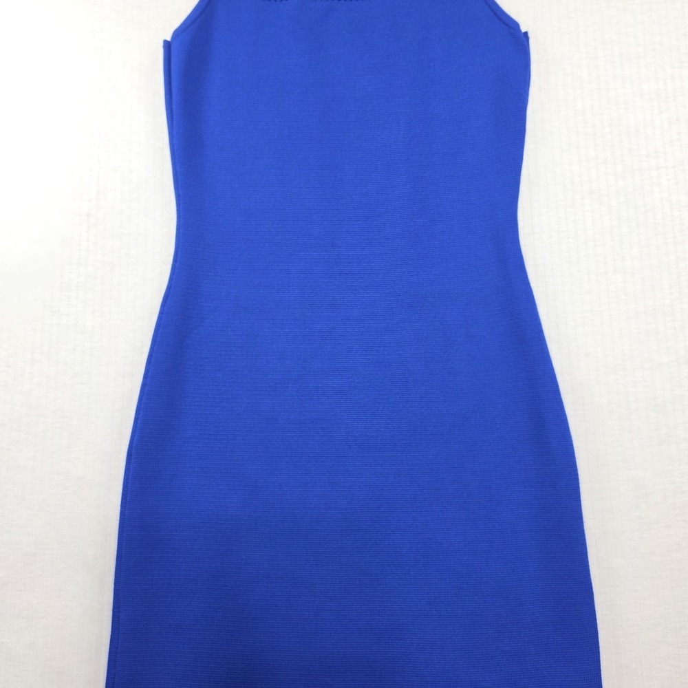 Michael Kors Royal Blue Sleeveless Bodycon Dress Size S Preppy Modern Date Night - Picture 9 of 13